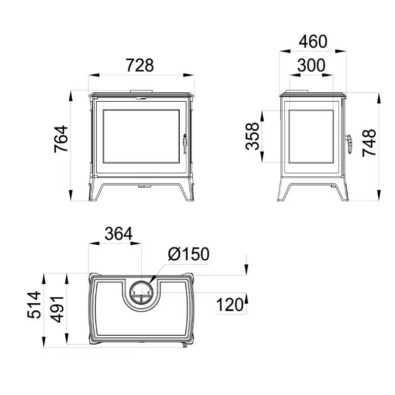 Bronpi Preston Freestanding Fireplace