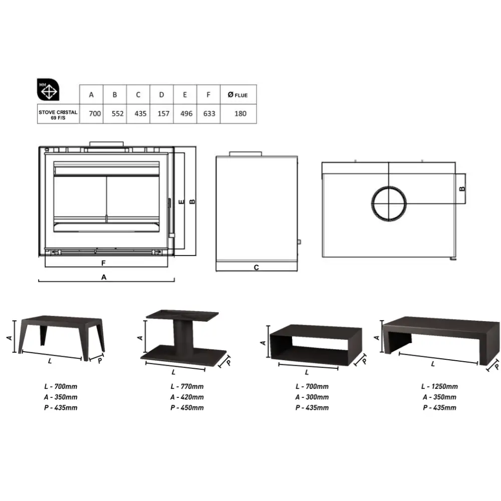 Chama Freestanding Fireplace