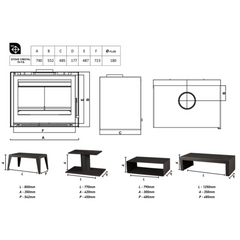 Chama Freestanding Fireplace