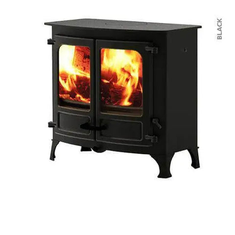 Charnwood - Island II Fireplace, 11kW - Black