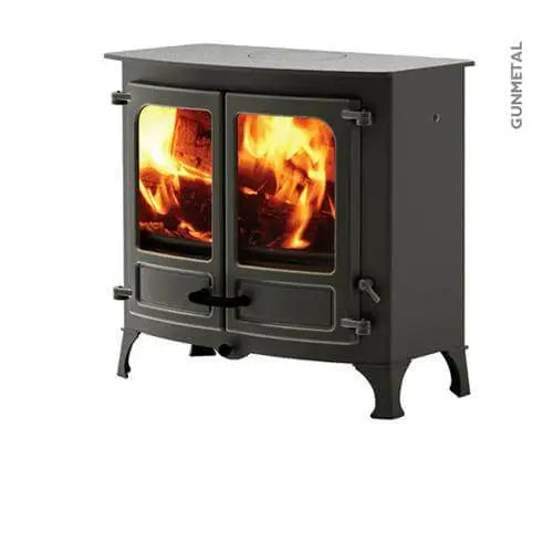 Charnwood - Island II Fireplace, 11kW - Gunmetal