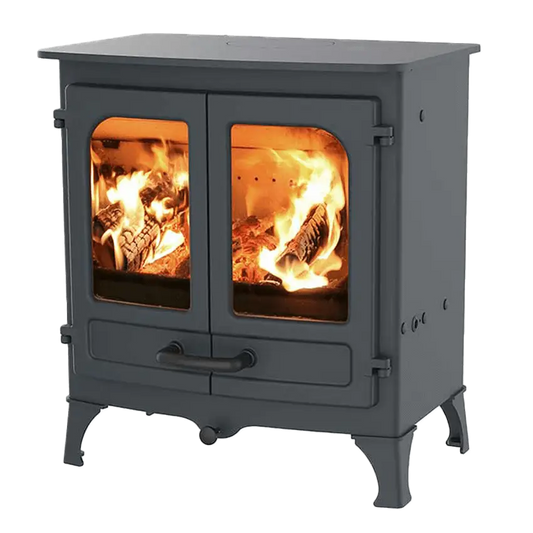 Charnwood Island II - Wood and Multi-Fuel Burning - Cast Iron Fireplace - Front