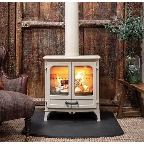 Charnwood Island II - Wood and Multi-Fuel Burning - Cast Iron Fireplace 