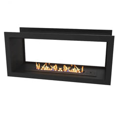 Flueless Gas Fireplace, Double Sided Built-In, Black - MultiFire - Fireplace Specialists