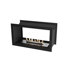 Flueless Gas Fireplace, Double Sided Built-In, Black - MultiFire - Fireplace Specialists