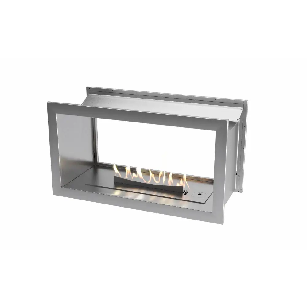 Flueless Gas Fireplace, Double Sided Built-In, Stainless Steel - MultiFire - Fireplace Specialists