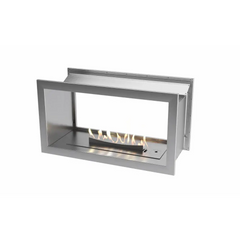 Flueless Gas Fireplace, Double Sided Built-In, Stainless Steel - MultiFire - Fireplace Specialists