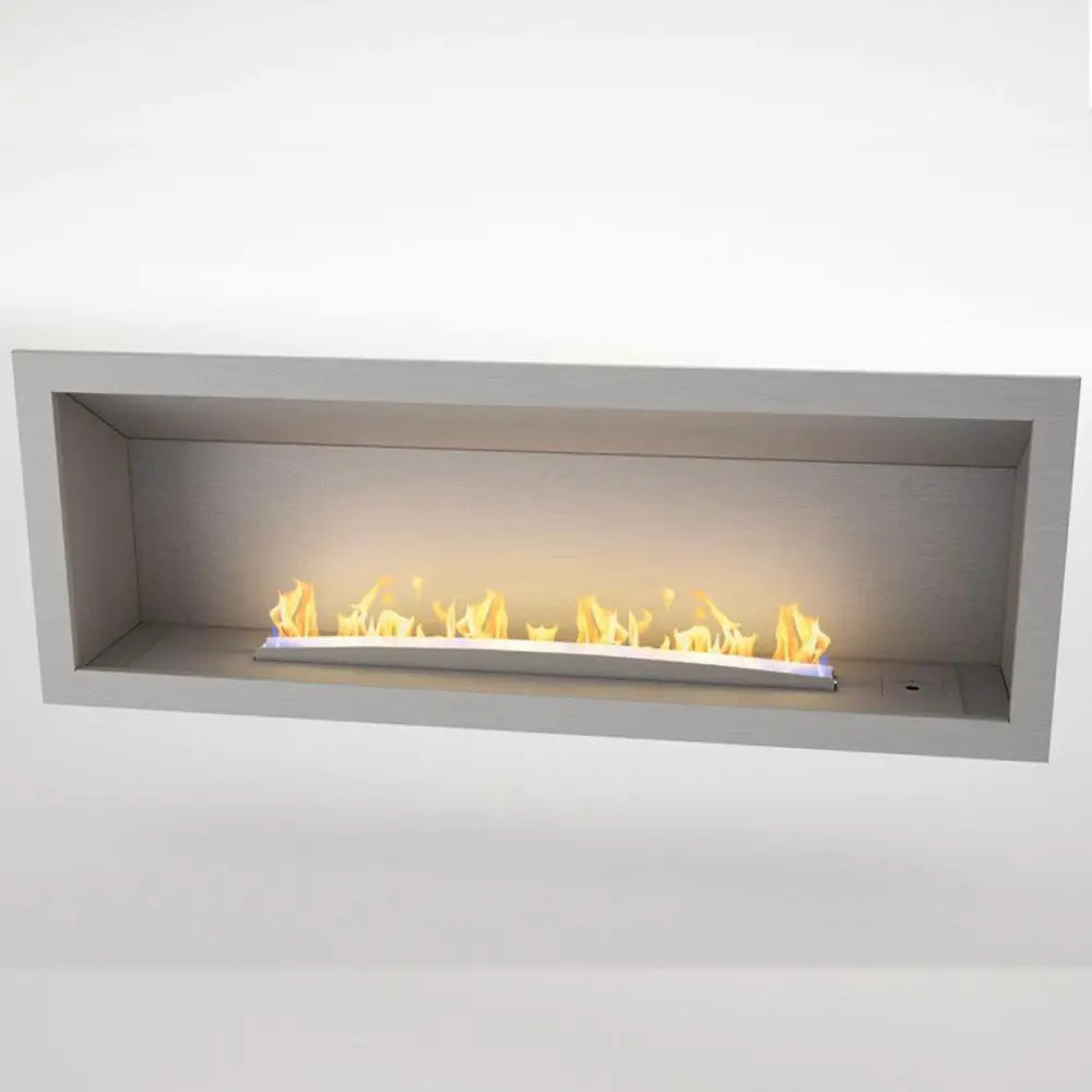 Flueless Gas Fireplace, Single Sided Built-In, Stainless Steel - MultiFire - Fireplace Specialists
