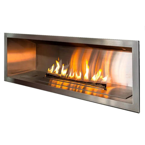 Flueless Gas Fireplace, Single Sided Built-In, Stainless Steel - MultiFire - Fireplace Specialists
