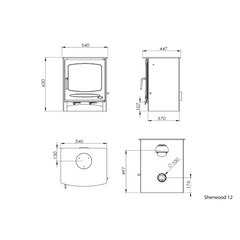 Henley Sherwood Fireplace 12kW - Freestanding Fireplaces