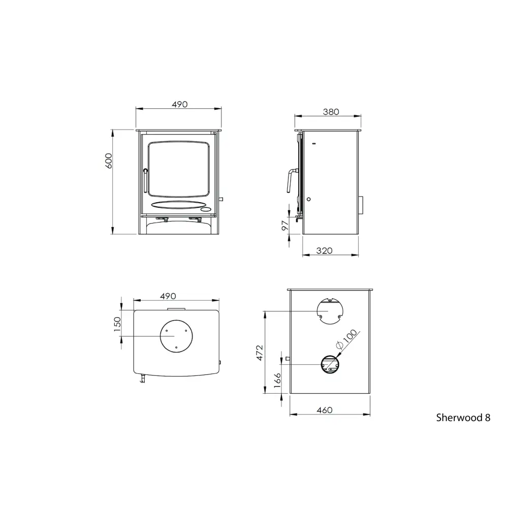 Henley Sherwood Fireplace 8kW - Freestanding Fireplaces