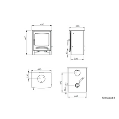 Henley Sherwood Fireplace 8kW - Freestanding Fireplaces