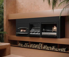 SAFire Pyro Gas & Wood Braai Grill Combo with Pizza Oven