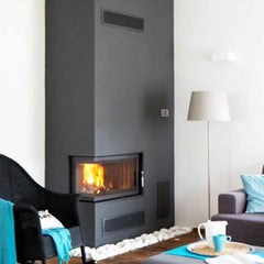 Kratki - ARKE ZIBI Built-in Corner Fireplace, 14kW - MultiFire - Fireplace Specialists