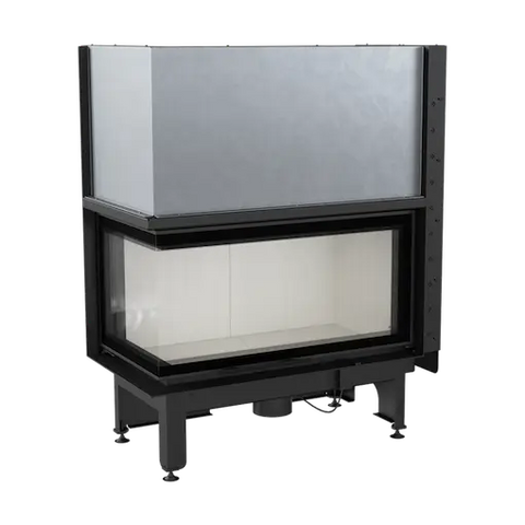 Corner built-in fireplace
