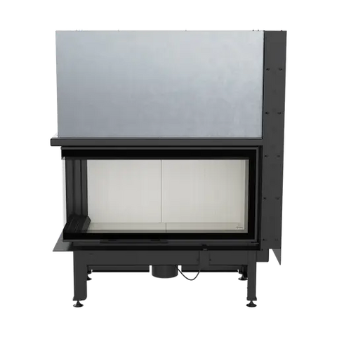 Corner built-in fireplace