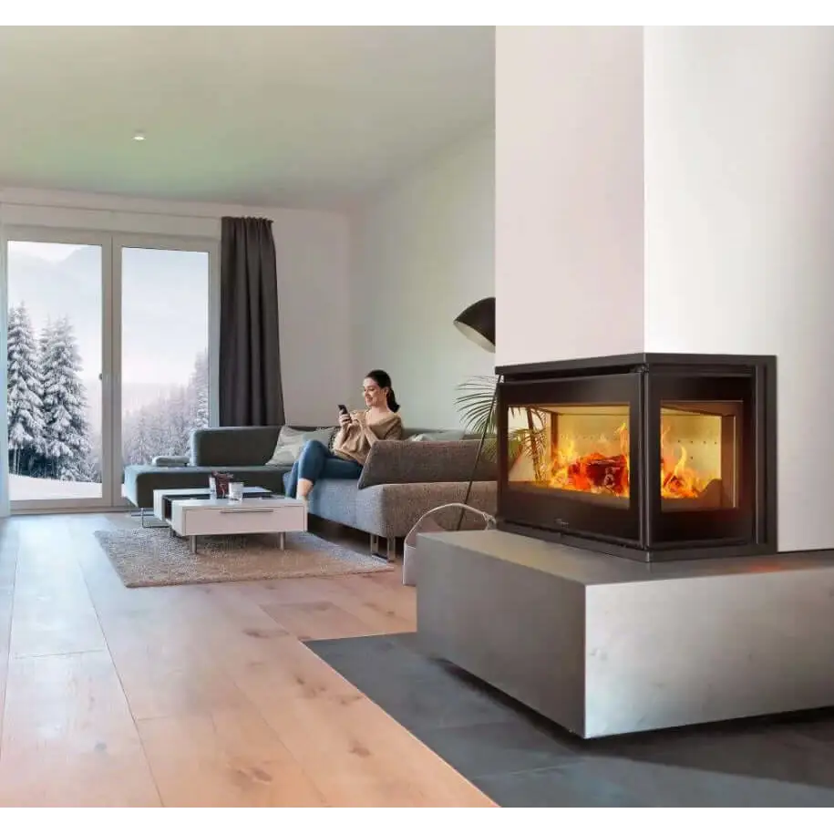 Lacunza - Adour 800 Three Sided Fireplace Built-In Fireplace