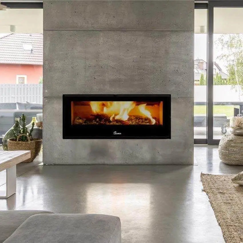 Lacunza Silver 1000 - 13kW Built-In, Wood Burning Fireplace