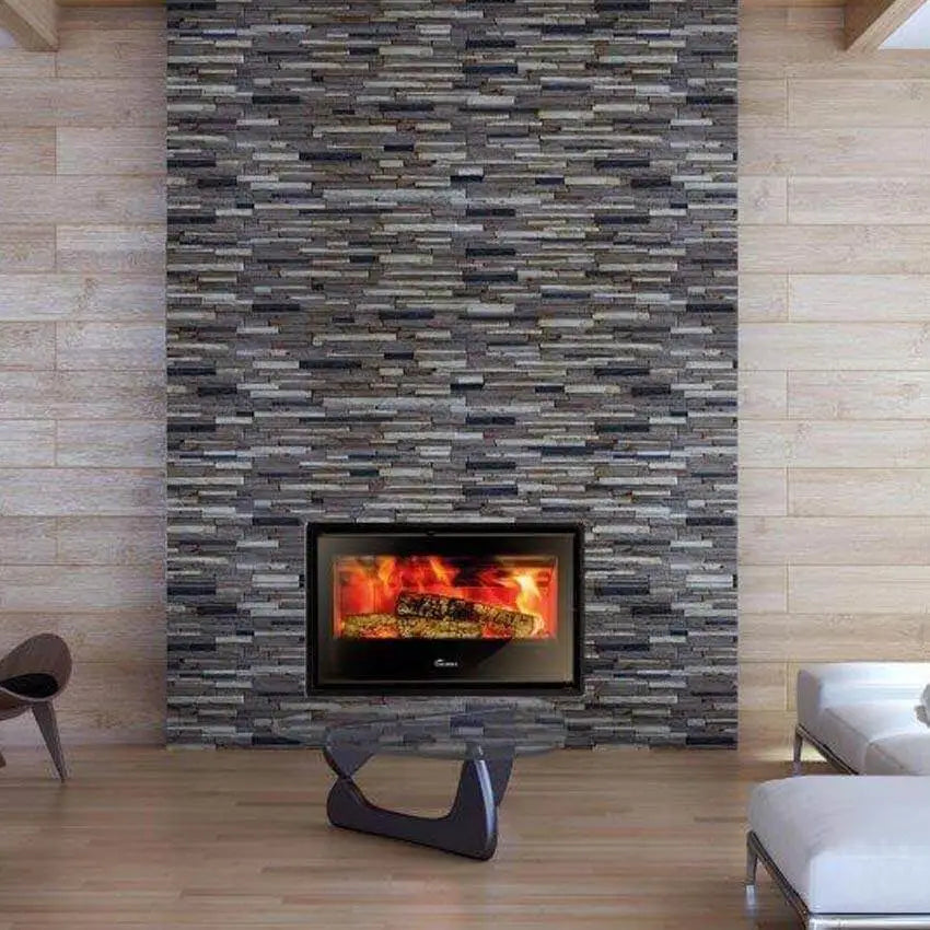Lacunza Silver 800 - 11kW Built-In, Wood Burning Fireplace