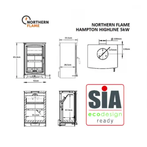 Northern Flame - Hampton Highline Fireplace, 5kW - MultiFire - Fireplace Specialists