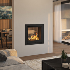 The Element 80 double sided gas fireplace