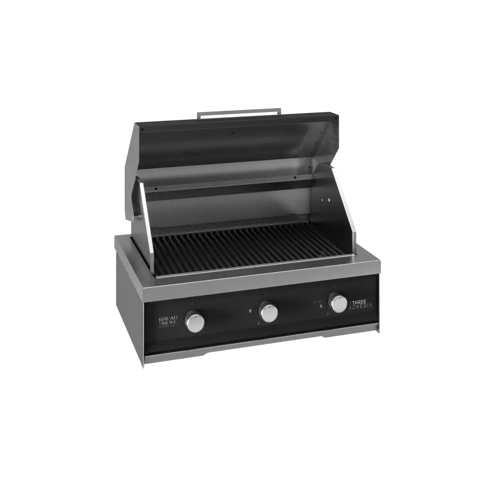 Three One Six Gas BBQ - 770mm / Stainless Steel with Black